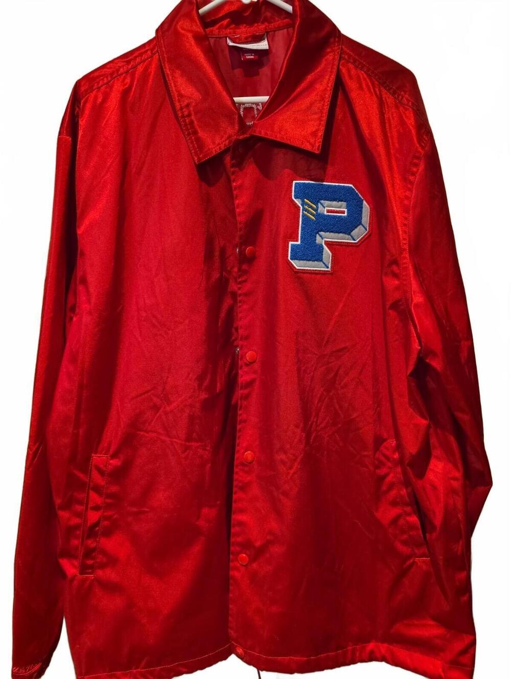 Mitchell & Ness X Sneaker Politics As Usual  Size 2XL Red Satin Coaches Jacket